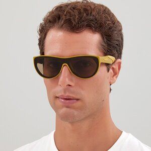 NEW BOTTEGA VENETA SUNGLASSES, UNISEX BROWN ORANGE EYEWEAR BOTTEGA VENETA